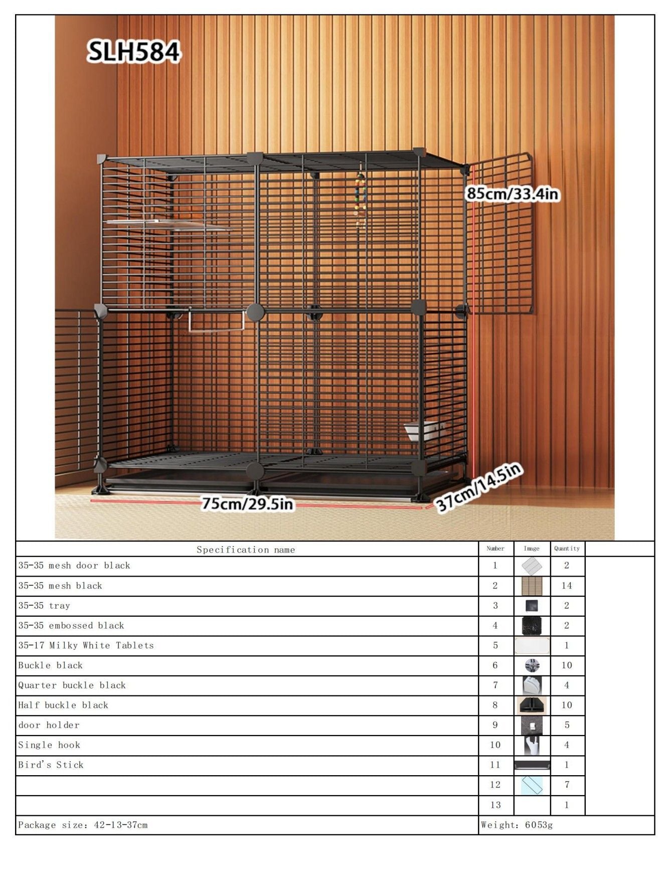 Gaiola Grande para Papagaios, Montagem DIY para Uso Doméstico, Ninho de Pássaro de Malha de Arame com Poleiro e Tigela, Adequada para Periquitos, Calopsitas, Mainás e Tentilhões