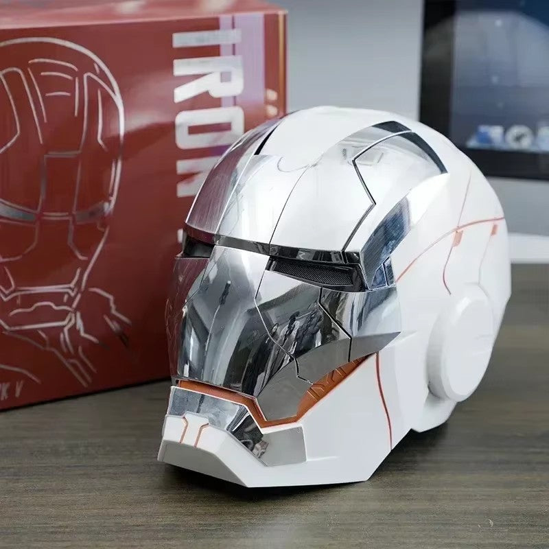 Mechahead Mk50 Jarvis Iron Man Helmet Luminous Voice Control Deformable Electric Opening Halloween Cos Mask Male Xmas Toys Gifts