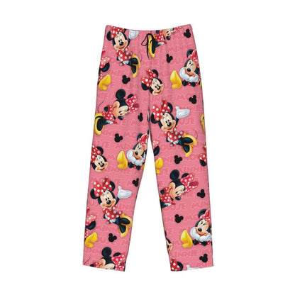 Custom Print Mickey Mouse Donald Duck Pajama Pants Men Sleep Sleepwear Bottoms with Pockets