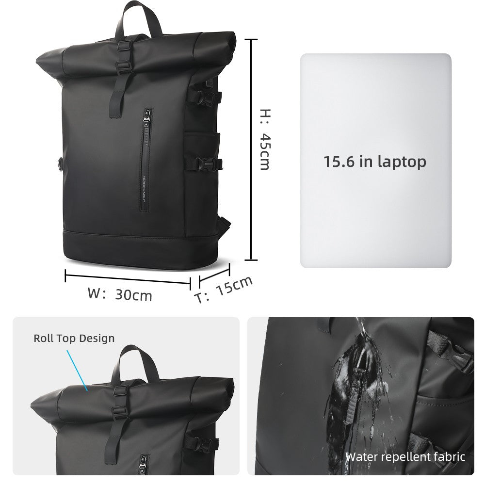 Mochila de Viagem Expansível HK Masculina Grande Capacidade À Prova D'Água Bolsa para Laptop de 15,6" Mochila de Caminhada Ciclismo com Porta USB