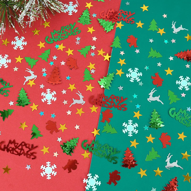 15g/bag Christmas Sequin Confetti Xmas Tree Snowflake Table Confetti 2024 Christmas Party Decoration for Home 2025 New Year Gift