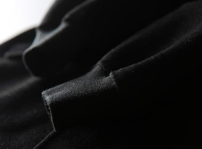 Women's Black Wool Coat 2025 Autumn New Fashion Long Slim Fit Casual Versatile Overcoat