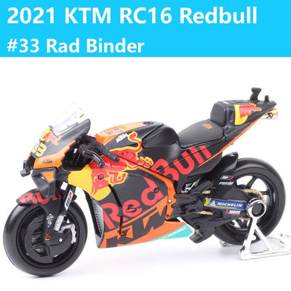 1/18 Maisto KTM RC16 Redbull Ducati GP21 GP22 GP23 GASGAS Honda RC213V Repsol Yamaha YZR-M1GP Moto Modelo de Corrida