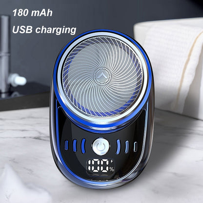 Men Vehicle Mounted Shaver USB Charging Face Beard Trimmer with Digital Display Shaving Face Beard Razor Washable Car Home Razor