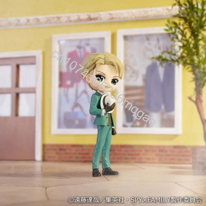 Bandai Original Q Posket Spy X Family Anya Forger Yor Forger Yuri Briar Bonecos de Ação Colecionáveis de Anime Modelo Toy Loid Forger