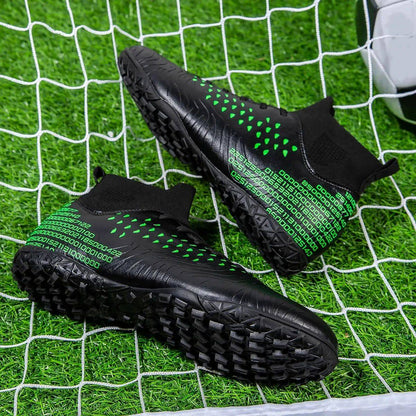 High-top Society Soccer Shoes Football Boots Men Ultra-light Kids Boy Turf Futsal Cleats Children's  Sports Training Footwear
