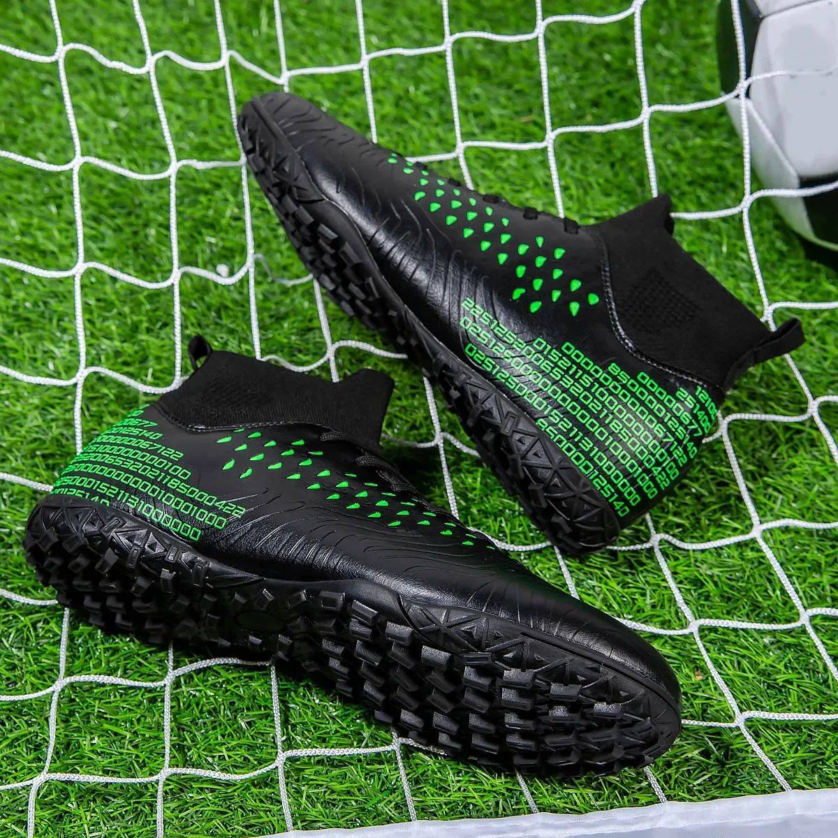 High-top Society Soccer Shoes Football Boots Men Ultra-light Kids Boy Turf Futsal Cleats Children's  Sports Training Footwear