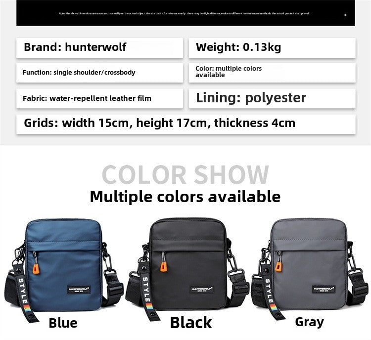 Simple Mini Men Crossbody Bag For Phone Side Bag Casual Waterproof PU Leather Shoulder Bag Business Small Messenger Sling Bags