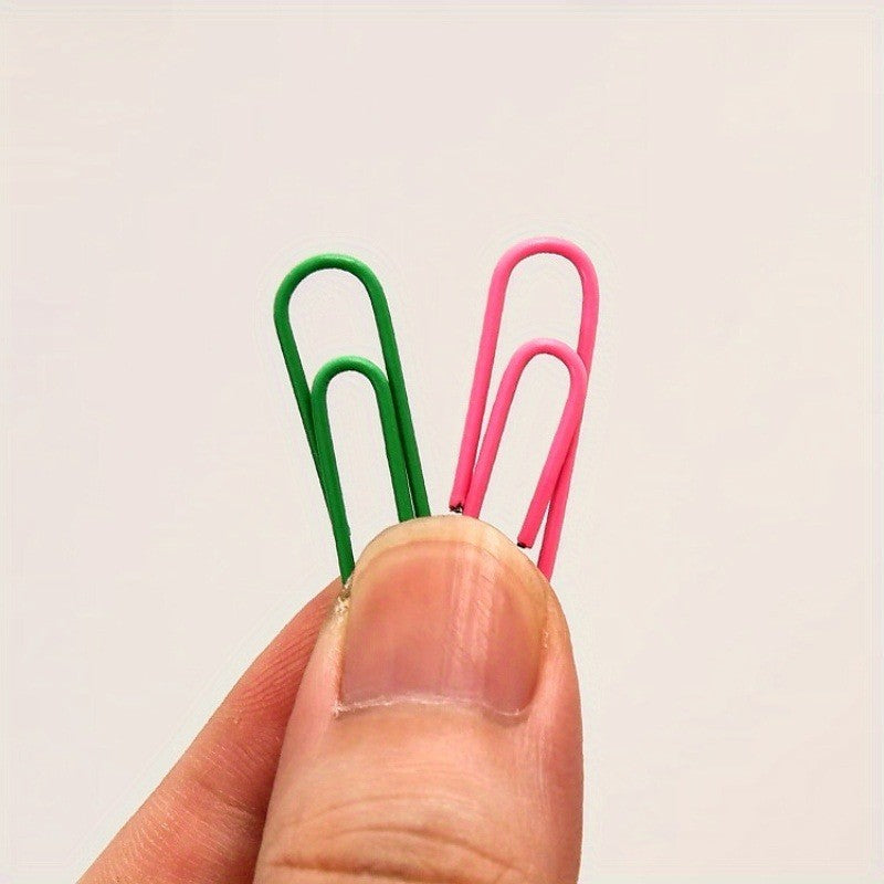 M&G 100pcs 3# Paper Clips Colorful Rust-Proof Paper Clip Multi-Functional Binder Clips for Office/Home Document Organization