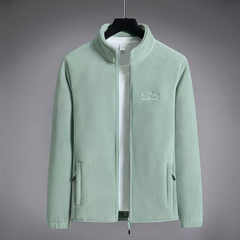 2026 Women's Wool Liner Coat Winter Loose-Fit Full Sleeve Polar Fleece Zipper Letter print Thickened Coat Cardigan Sporty jacket