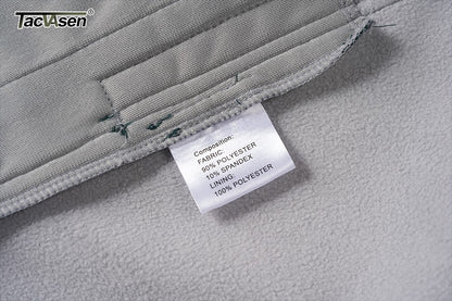 TACVASEN Women's Long Hooded Jacket Fleece Lined Softshell Jacket Waterproof Windproof Hiking Jacket Rain Coat Windbreaker Parka