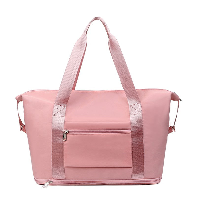 Extendable Women's Large Capacity Storage Luggage Handbag Leisure Travel Duffle Bag Waterproof Nylon Sports and Fitness Handbag