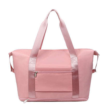 Extendable Women's Large Capacity Storage Luggage Handbag Leisure Travel Duffle Bag Waterproof Nylon Sports and Fitness Handbag