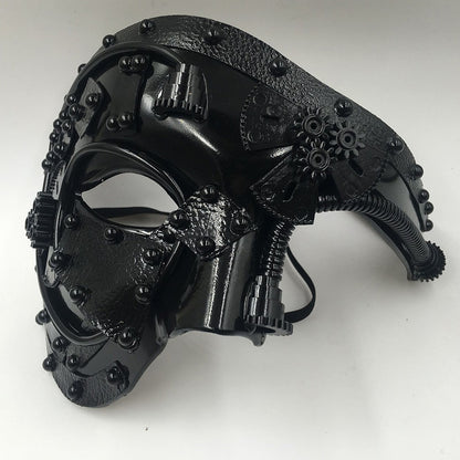 Steampunk  Phantom Masquerade Cosplay Medieval Retro Mask Ball Half Face Men Punk Costume Halloween Party Costume Props