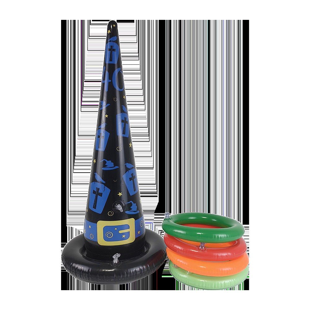 Halloween Party Fun Throwing Game Inflatable Witch’s Hat Indoors Outdoors Family Gathering Toss Game