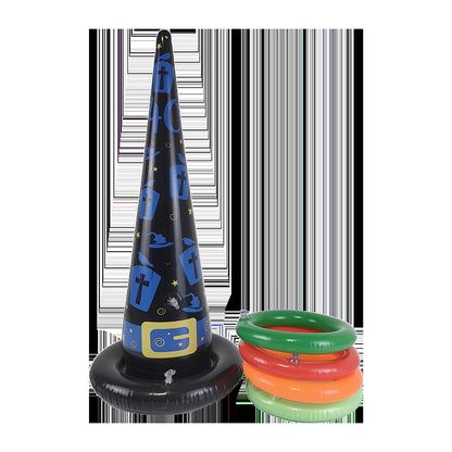 Halloween Party Fun Throwing Game Inflatable Witch’s Hat Indoors Outdoors Family Gathering Toss Game