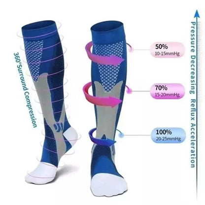 3/6/7 Double Compression Socks Varicose Socks Men Women With Diabetes Pregnancy Elastic Socks Gym Outdoor Sports Rugby Running
