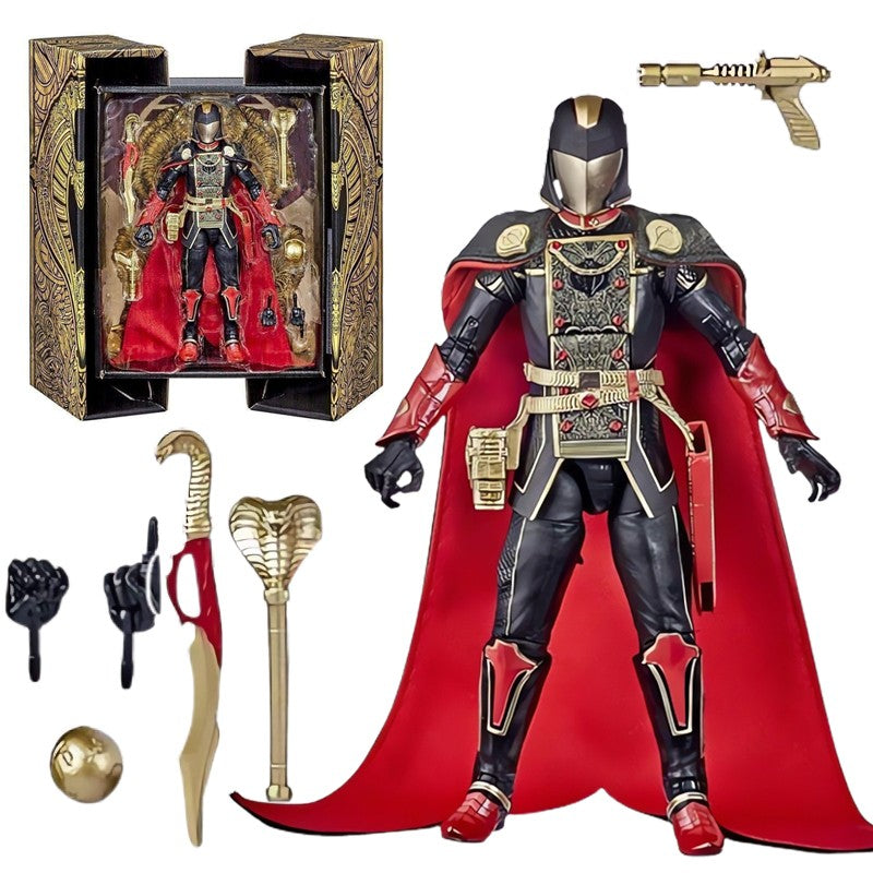 Boneco Articulado G.I. Joe Classified Series Snake Supreme Cobra Commander de 15 cm com Vários Acessórios Colecionáveis