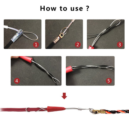 Extrator de Cabo PET de 4,3 mm Fita Guia Fio Elétrico Vareta Passa Fio Dispositivo de Condução Kit de Rosca para Eletricista de Construção