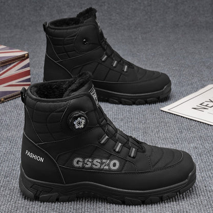 Winter New Swivel Buckle Fleece Waterproof Snow Boots Outdoor Non-slip and Wear-resistant