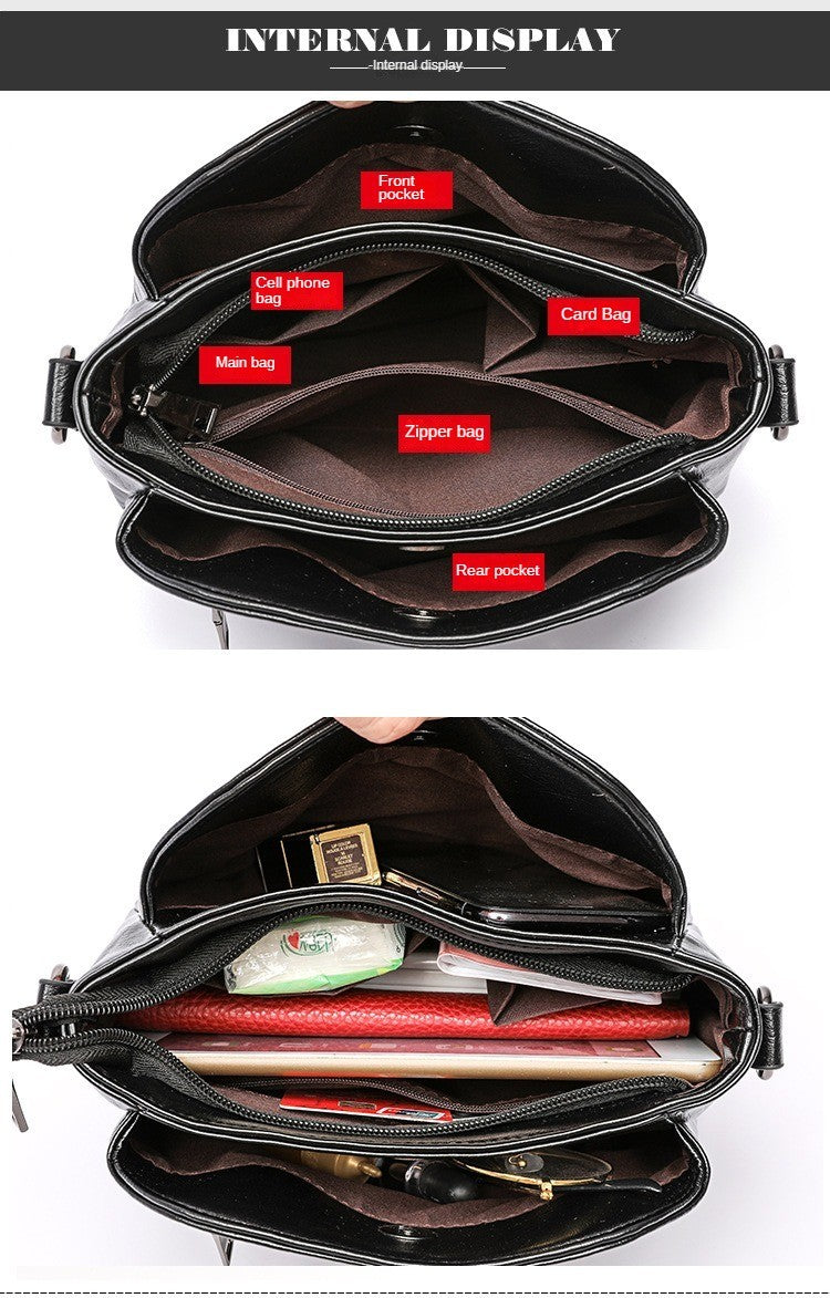 Women's Bags Retro Design Crossbody Bag Trend Quality PU Leather Bucket Shoulder Bags Small Handbags for Women