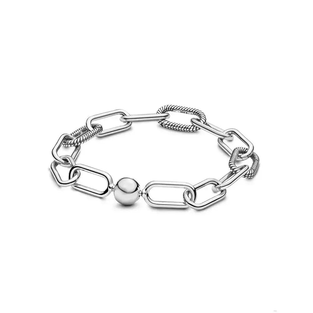 2025 Novo 925 Prata Esterlina Clássica Moda Pérola Pulseira Elo Corrente Joia de Alta Qualidade Acessório para o Dia das Mães