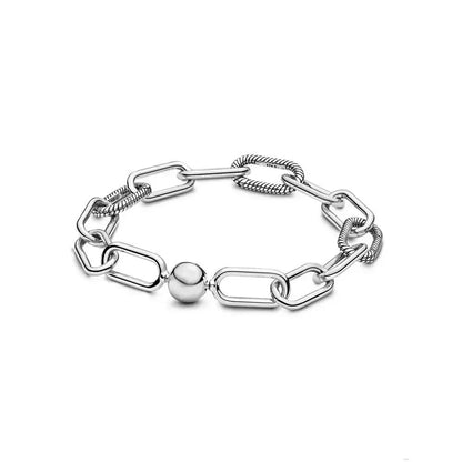 2025 Novo 925 Prata Esterlina Clássica Moda Pérola Pulseira Elo Corrente Joia de Alta Qualidade Acessório para o Dia das Mães