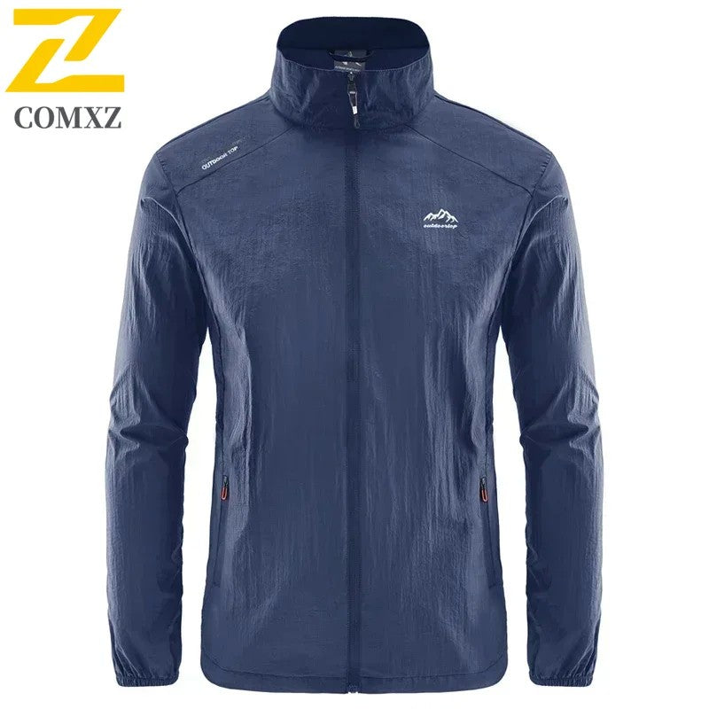 Men's Summer Skin Quick Dry Hiking Jacket Waterproof Sun UV Protection Coats Men Outdoor Sports Fishing Camping Running Jacket