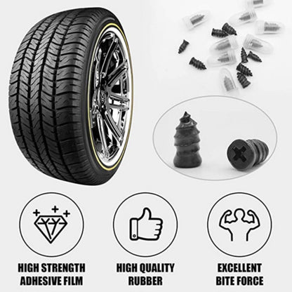 Kit Reparo Pneu 60 Peças DIY Furo Pneu Carro Caminhão Moto Casa Plug Remendo Borracha Pregos Acessórios Pneu Carro