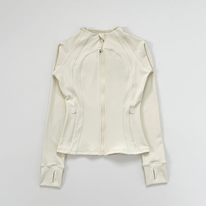 Women's Multi - color Sports Knit Jacket, Casual Long - sleeve Top, Fashion Solid - color Yoga Outerwear, 2025 New Arrival