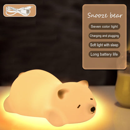 Night Light Cute Rabbit Colorful Light Voice Controlled Clap Lamp Pat Lamp Night Feeding Baby Bedroom and Kid's Christmas Gift