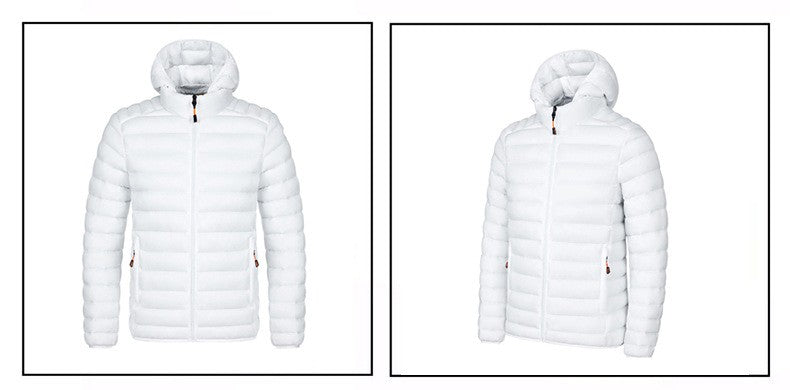 2025 New Men's Lightweight Cotton Jacket for Autumn and Winter - Multiple Colors, Stand-Up Collar & Hooded Design