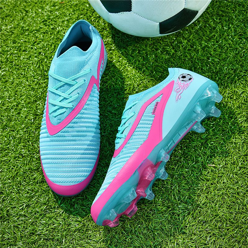New Men Football Boots Outdoor Sport Boys Soccer Shoes Adult Non Slip Long Spikes Training Cleats Breathable Match Comfortable