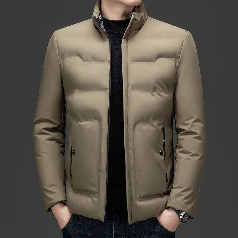 Top Grade ??????Men's Stand Collar Parka Jacket Windbreaker Coats Bubble Puffer Outerwear for Young Adults?????????????????