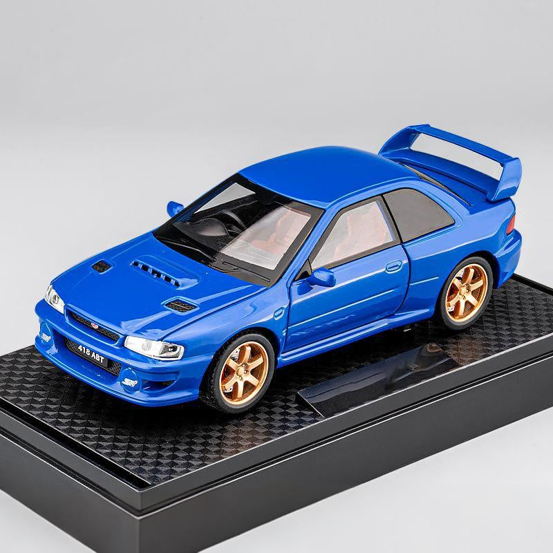 JDM 1/32 Subaru Impreza WRX STI Rally Supercar Diecast Model Alloy Metal Car Children's Toy Car Miniature Mini GT Holiday Gifts