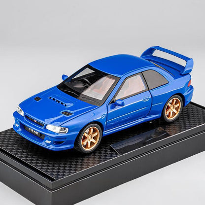 JDM 1/32 Subaru Impreza WRX STI Rally Supercar Diecast Model Alloy Metal Car Children's Toy Car Miniature Mini GT Holiday Gifts