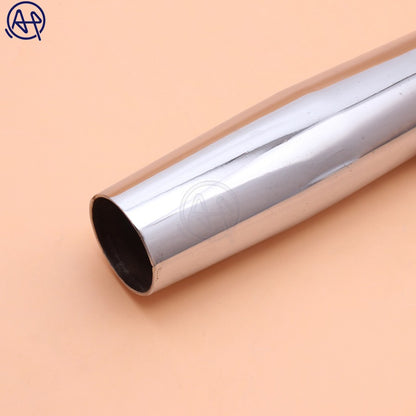 Universal Motorcycles Tapered Slip-On Exhaust Muffler Pipe Chrome/black for Harley Bobber Chopper Cafe Racer Racing