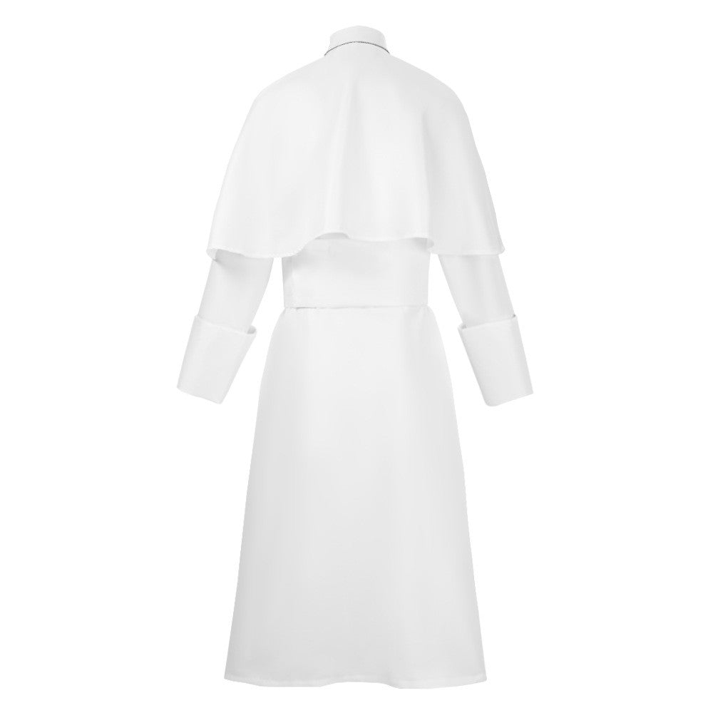 Medieval Renaissance Retro Priest Cosplay Costumes Catholic Church Religion Papal Priest Mass Preacher Solid Robe Clergy Cassock
