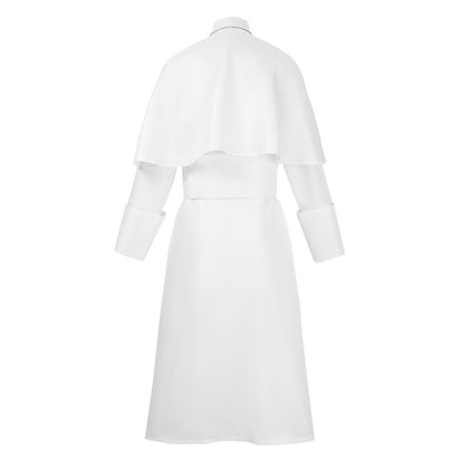 Medieval Renaissance Retro Priest Cosplay Costumes Catholic Church Religion Papal Priest Mass Preacher Solid Robe Clergy Cassock