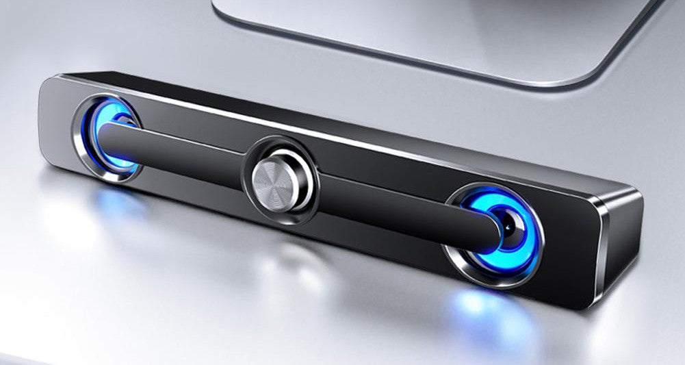 Salange PC Sound Bar Bluetooth USB Wired Speakers Bar Stereo Speaker for Projector PC Laptop Phone Computer 3.5mm Aux Speaker