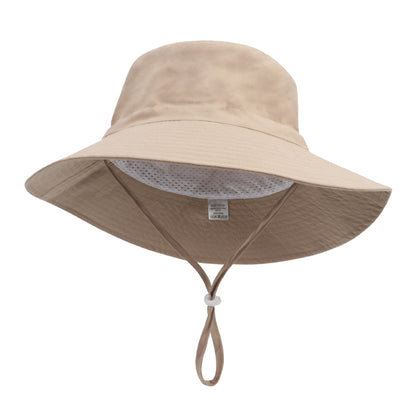 Summer big brim sun hat for child soft breathable basin cap for boys and girls outdoor bucket hat hat Fishing/Beach/Summer UV