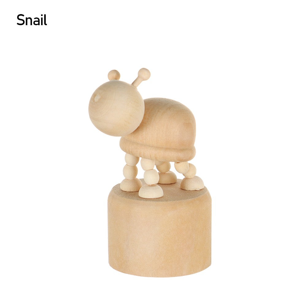 1Pc Wooden Animal Ornaments Mini Desktop Movable Puppet Fingurine Home Decoration Crafts Toy Gifts Home Book Shelf Fun Decor