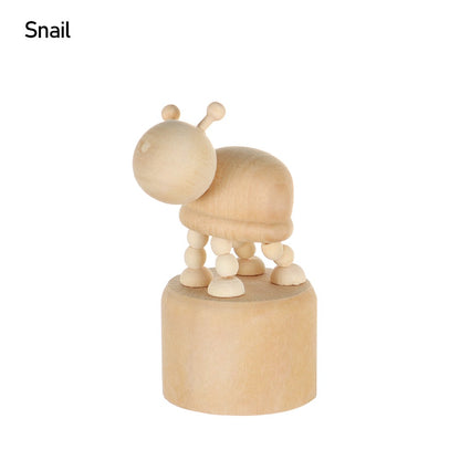 1Pc Wooden Animal Ornaments Mini Desktop Movable Puppet Fingurine Home Decoration Crafts Toy Gifts Home Book Shelf Fun Decor