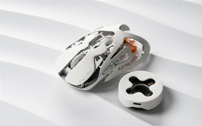 Mouse Gamer Sem Fio Angry Miao Infinity Troca a Quente Metal Ultraleve Oco PAW3950 Dual 8K Com Fio Três Modos
