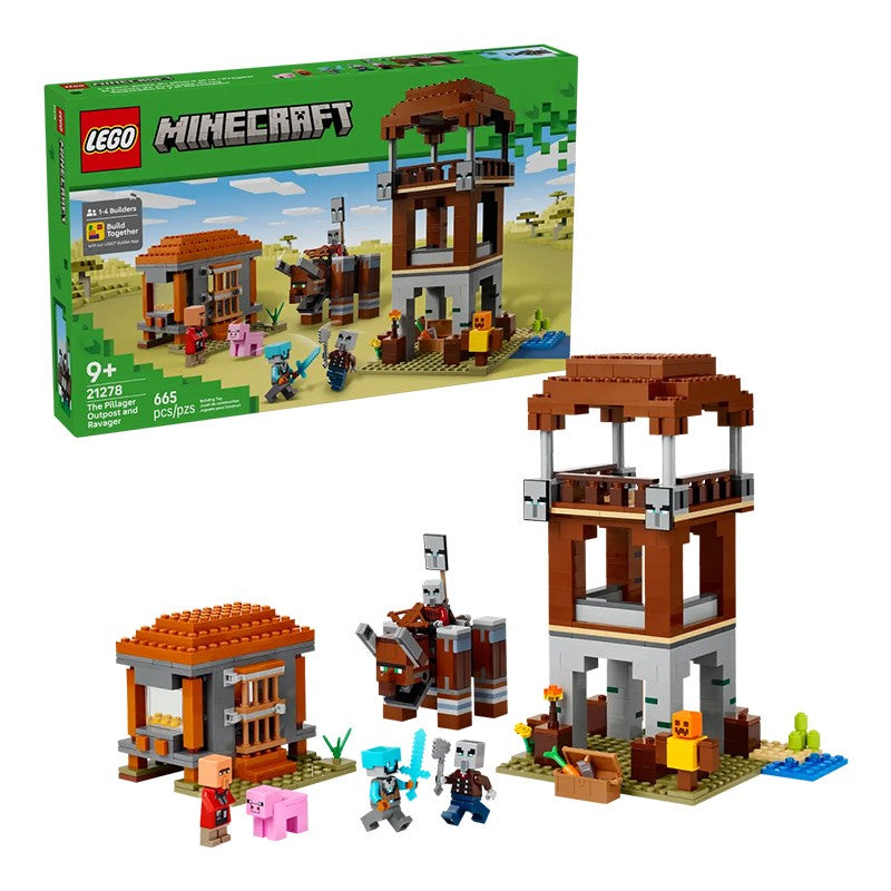 LEGO Blocos de Montar Meu Mundo Posto Avançado Predador e Blocos de Montar Clássicos Predador Brinquedos Presentes Infantis