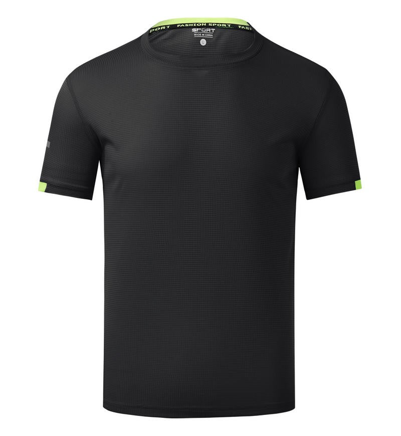 Leisure sports T-shirt printed with logo, quick drying, breathable, elastic summer short sleeved customized embroidery printed w