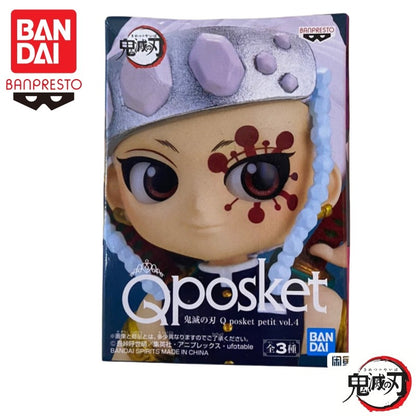 Em estoque Bandai Banpresto Original Demon Slayer Qposket Petit Shinobu Tengen Mitsuri Boneca Nova Lacrada Boneco de Ação Garage