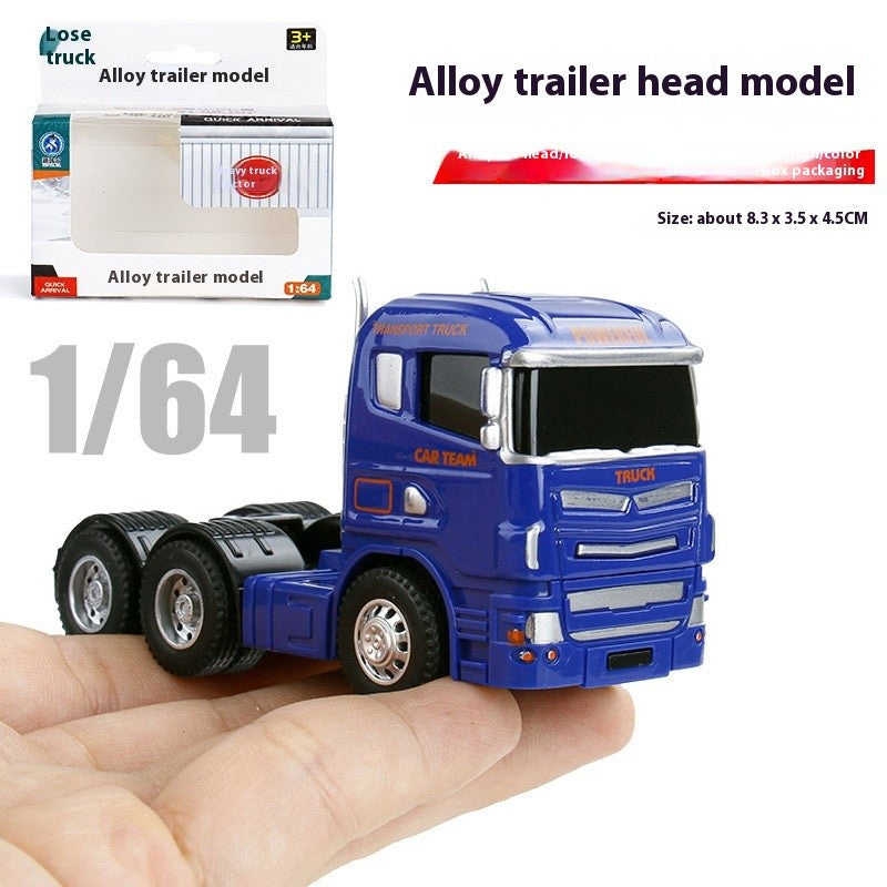 Modelo de Cabine de Caminhão em Liga 1:64, Estilo Retrô com Motor de Fricção, Brinquedo Perfeito para Crianças, Item de Colecionador em Miniatura