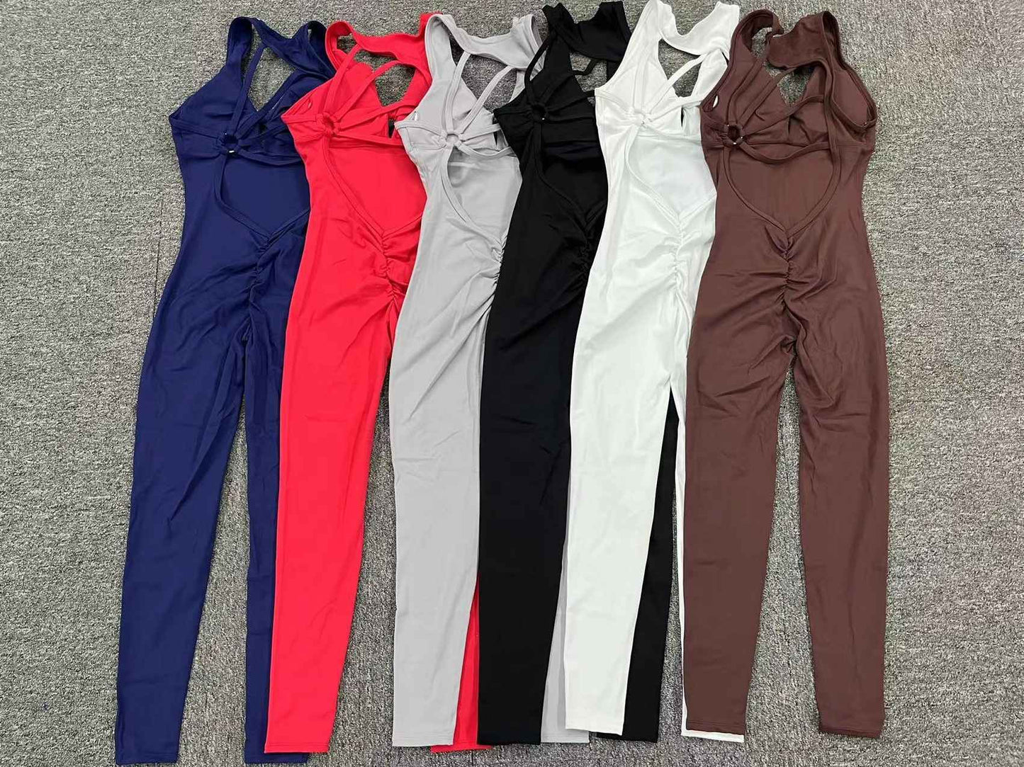 Sportswear Woman Gym Fitness Overalls Sporty Jumpsuit Women NEW Sport Set Women Yoga Clothes One Piece Outfit Purple Red