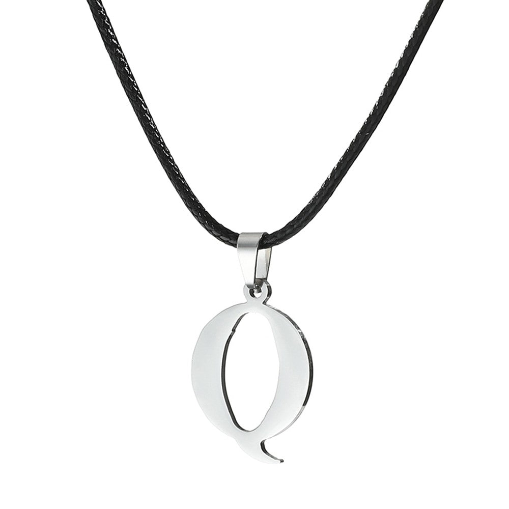 Novo Colar Inicial de A-Z Alfabeto em Aço Inoxidável 26 Letras Inglesas Colar Para Homens Mulheres Presentes de Joias Personalizadas